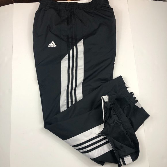adidas 3 Logo Stripe Comfy Wind Pants with Mesh Lining Outdoor Gym - Picture 10 of 13